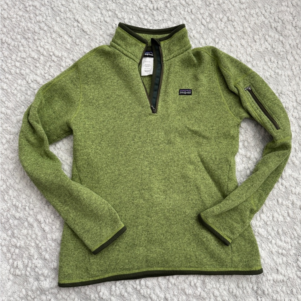 Patagonia Quarter Zip Jacket Green Large
